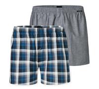 Schiesser Herren 2 Pack Boxershorts Baumwolle Web Multipack - Webboxer, Sortiert 2_182428, 10
