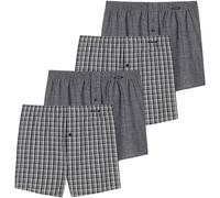 SCHIESSER Herren Web-Boxershorts, 4er Pack - Unterhose, Baumwolle 4XL Grau
