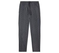 Pyjamahose SCHIESSER "Mix + Relax", Damen, Gr. 54, N-Gr, schwarz-weiß (845, blau), Single Jersey, Obermaterial: 100% Baumwolle, lang, Hosen Pyjamahose, gestreift, seitliche Taschen, Bindekordel (17204