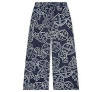 Hose lang Statement-Druck blau-weiß - SCHIESSER 150 Years 34