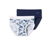 Schiesser Jungen 2 Pack Sportslip Unterwäsche Feinripp - 100% Organic Bio Baumwolle - Größe 92 bis 140, Sortiert 2_181844, 104