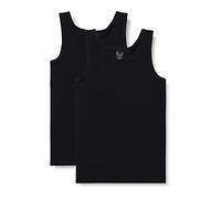 Schiesser Jungen Tanks 2er-Pack 173538-000 95/5 Bio-Baumwolle Schwarz Größe 140
