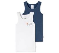 Schiesser Jungen 2 Pack Unterhemd Feinripp Multipack - Größe 92 bis 140