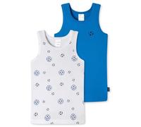 Schiesser Jungen 2 Pack Unterhemd Feinripp Multipack - Größe 92 bis 140