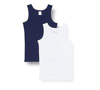 Schiesser Jungen 2 Pack Unterhemd ohne Arm - 95/5 Organic Bio Baumwolle - Größe 92 bis 140