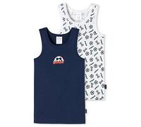 Schiesser Jungen 2 PACK Unterhemd Unterwäsche Feinripp - 100% Organic Bio Baumwolle - Größe 92 bis 140