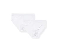 Schiesser Slips 2er-Pack Organic Cotton Webgummibund weiß - 95/5 für Jungen 152