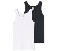 Schiesser Jungen 2 Pack Unterwäsche Unterhemd - 95/5 Organic Bio Baumwolle - Größe 140 bis 189