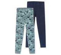 Unterhose lang 2er-Pack Organic Cotton Dinos blau/ grün - 95/5 92