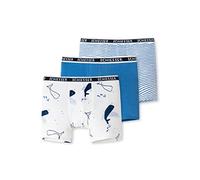 Schiesser Shorts Jungen 3er-Pack Bio-Baumwolle 95/5 Webgummibund Blau/Rakete Größe 128