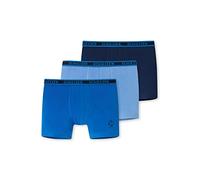 Schiesser Boxershorts CLASSICS Fußball Jungen 95/5 Bio-Baumwolle 3er Pack Blau Gr.140