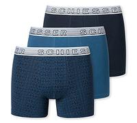 Schiesser Shorts 3er-Pack Organic Cotton jeansblau/ nachtblau/ blau gemustert - 95/5 für Jungen 176