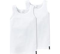 Schiesser Jungen 95/5 2pack Hemd 0/0 Unterhemd, 2per Pack Weiß (Weiss 100), 104 (Herstellergröße: 104)