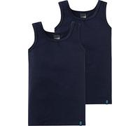 Schiesser Jungen 95/5 2pack Hemd 0/0 Unterhemd, Blau (Nachtblau 804), 92 (2er Pack)