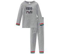 Schiesser Jungen Anzug lang Zweiteiliger Schlafanzug, Grau (Grau-Mel. 202), 92 (Herstellergröße: 092)