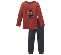 Schiesser Jungen Big Buff Kn Anzug lang Zweiteiliger Schlafanzug, per Pack Rot (rot 500), 98 (Herstellergröße: 098)