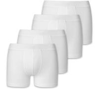 SCHIESSER Jungen Boxerhorts, 4er Pack - Unterhose, Pants, Cotton Stretch, 140-176 140 Weiß