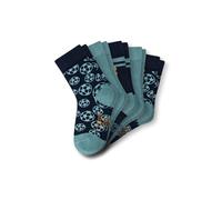 SCHIESSER Jungen Socken, 5er Pack - "Legwear Kids", Muster, Baumwolmischung Türkis 23-26