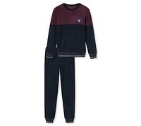 Schiesser Jungen Kinder Langer Schlafanzug-Organic Cotton Pyjamaset, Burgund (Burgund), 152