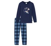 Schiesser Jungen Kinder Langer Schlafanzug-Organic Cotton Pyjamaset, Dunkelblau (Blau Ii), 104