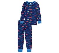 Schiesser Jungen Kinder Langer Schlafanzug-Organic Cotton Pyjamaset, Dunkelblau I, 104