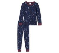 Schiesser Jungen Kinder Langer Schlafanzug-Organic Cotton Pyjamaset, Dunkelblau (Ll), 116