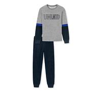 Schiesser Jungen Kinder Langer Schlafanzug-Organic Cotton Pyjamaset, Grau-Mel. I, 176