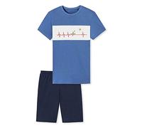 Schiesser Jungen Kurzer Schlafanzug - Organic Cotton (Ll) Pyjamaset , indigo, 140