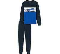 Schiesser Jungen Langer Schlafanzug-Organic Cotton Pyjamaset, Anthrazit I, 152