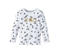 Schiesser Jungen Mix & Relax Shirt 1/1 Unisex Schlafanzugoberteil, Weiß (Weiss 100), 98