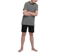 SCHIESSER Schlafanzug schwarz Gr. 140 Jungen Kinder 18910249