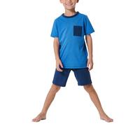 Schiesser Jungen Schlafanzug Set Pyjama kurz-100% Organic Bio Baumwolle-Größe 92 bis 140 Pyjamaset, Multicolor 1_182569, 104