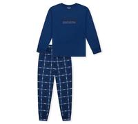 Schlafanzug lang Karo royal - Teens Nightwear 164