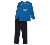 Schiesser Jungen Schlafanzug-Set lang Fahrrad Blau 100% Bio-Baumwolle Größe 164