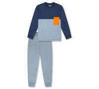 Schlafanzug lang Colour-Blocking mineral - Teens Nightwear 164