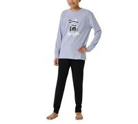 Schlafanzug SCHIESSER Gr. 140, grau (grau, meliert) Kinder Homewear-Sets (31266003-140) grau, meliert