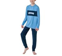 Schiesser Schlafanzug lang Motivdruck hellblau - Nightwear für Jungen 164