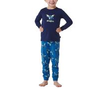 SCHIESSER - Schlafanzug lang dunkelblau - Gr. - 92