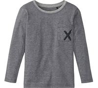 Schiesser Jungen Schlafanzugoberteil Mix & Relax Shirt 1/1 Unisex 159311, Gr. 116, Grau (Grau-Mel. 202)