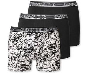 SCHIESSER Jungen Shorts 3er Pack - Serie "95/5", Unterhose, Organic Cotton 164 Schwarz/Weiß