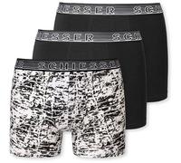 SCHIESSER Jungen Shorts 3er Pack - Serie "95/5", Unterhose, Organic Cotton 176 Schwarz/Weiß