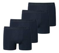 SCHIESSER Jungen Shorts 4er Pack - Serie 95/5, einfarbig, Organic Cotton 152 Blau