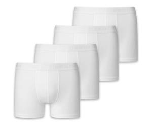 SCHIESSER Jungen Shorts 4er Pack - Serie 95/5, einfarbig, Organic Cotton 152 Weiß