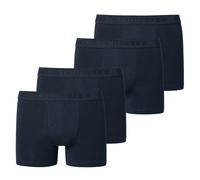 SCHIESSER Jungen Shorts 4er Pack - Serie 95/5, einfarbig, Organic Cotton Dunkelblau 152