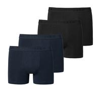 SCHIESSER Jungen Shorts 4er Pack - Serie 95/5, einfarbig, Organic Cotton 176 Schwarz/Dunkelblau