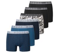 SCHIESSER Jungen Shorts 6er Pack - Serie "95/5", Unterhose, Organic Cotton Blau/Schwarz/Weiß / 176 176 Mehrfarbig