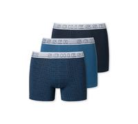 Schiesser - Boxershorts 95/5 3er Pack mit Schriftzug in blau Gr.140