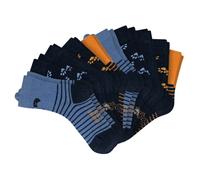 SCHIESSER Jungen Socken, 10er Pack - "Legwear Kids", Muster, Baumwolmischung Blau 27-30