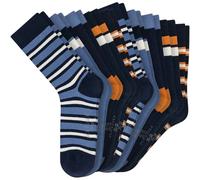 SCHIESSER Jungen Socken, 10er Pack - "Legwear Teens", Muster, Baumwolmischung 35-38 Blau