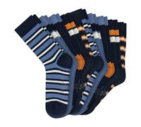 SCHIESSER Jungen Socken, 10er Pack - "Legwear Teens", Muster, Baumwolmischung Blau 31-34